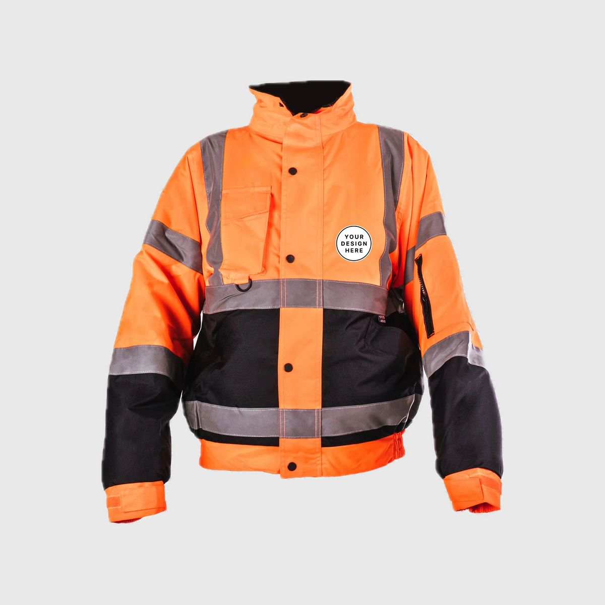 Custom Print Step Ahead Hi VisibilityTwo Tone Bomber Jacket