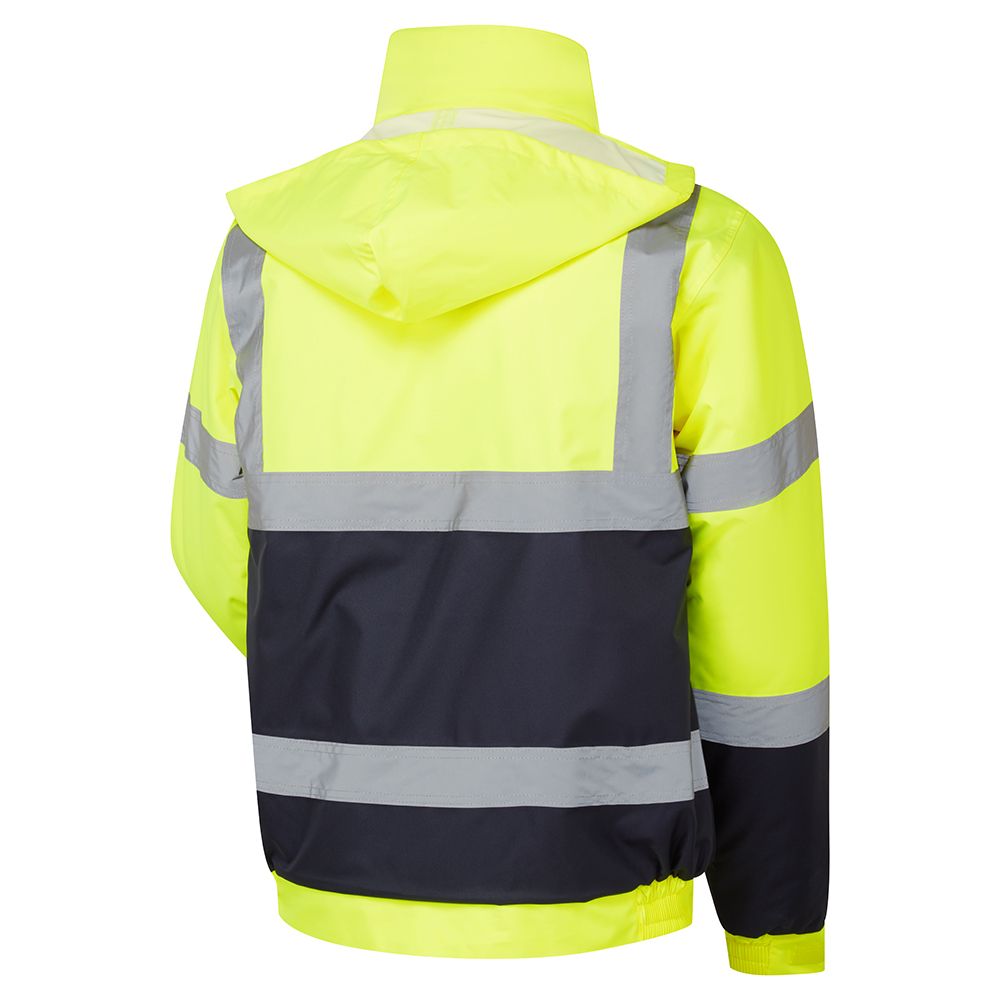 Supertouch Hi Vis Yellow 2 Tone Bomber Jacket