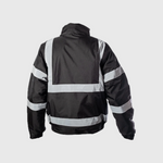 Step Ahead Hi Visibility Black Bomber Jacket