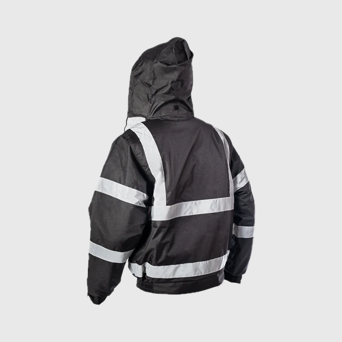 Step Ahead Hi Visibility Black Bomber Jacket