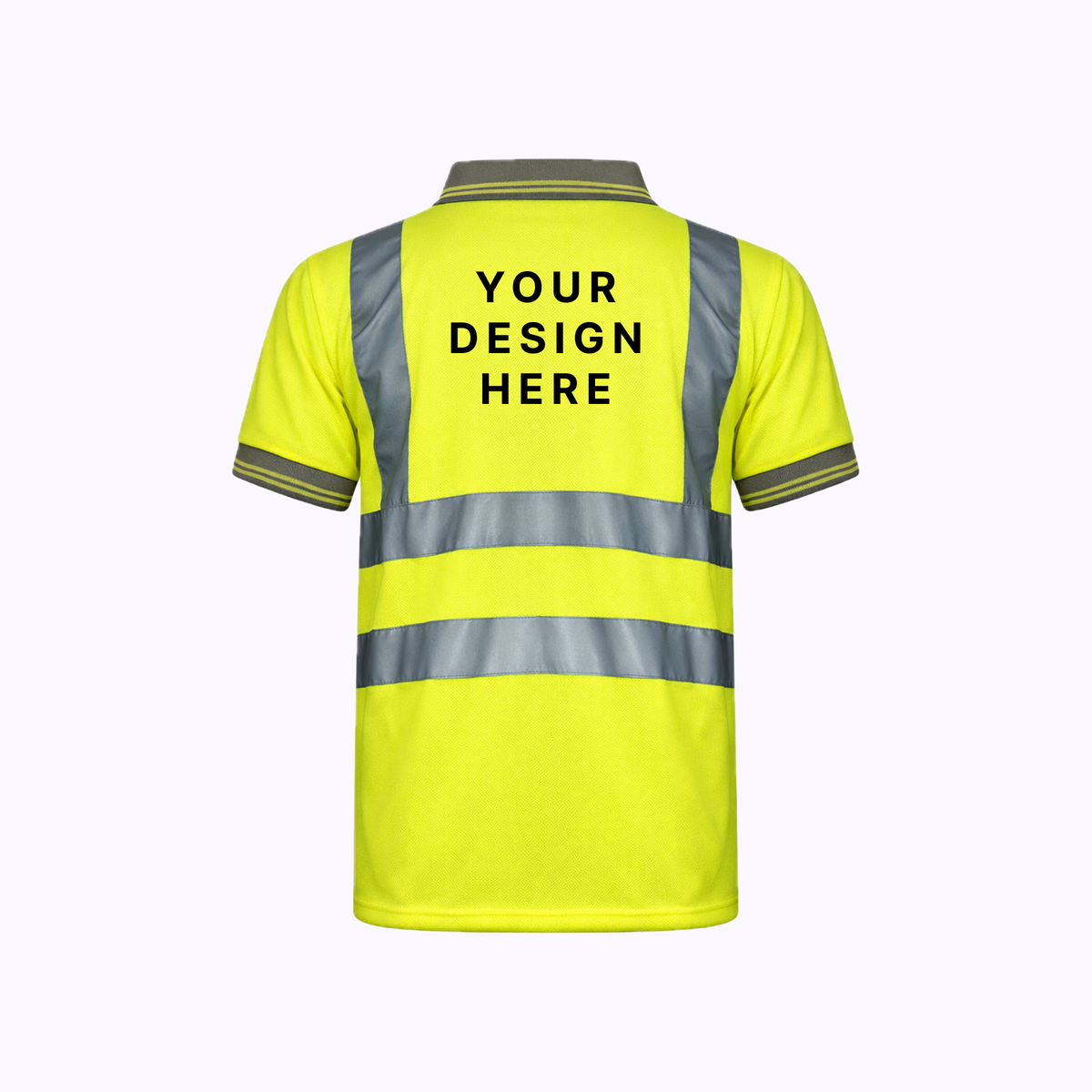 Custom Print Hi Vis Short Sleeve Polo Shirt