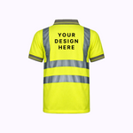 Custom Print Hi Vis Short Sleeve Polo Shirt
