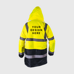 Custom Print Hi Visibility Two Tone Parka Jacket