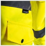 Custom Print Hi-Viz Bomber Jacket Class 3 Waterproof with Fleece Collar