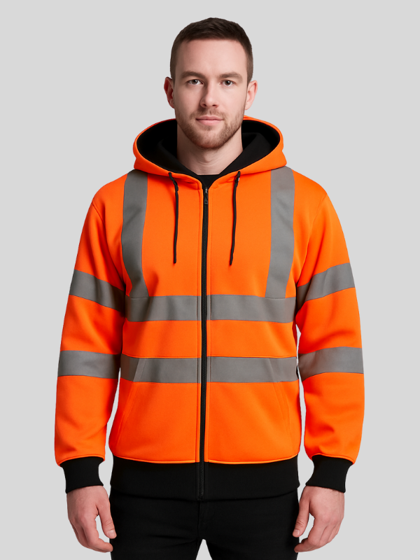 Hi-Viz Full Zip Hoodie Sweatshirts
