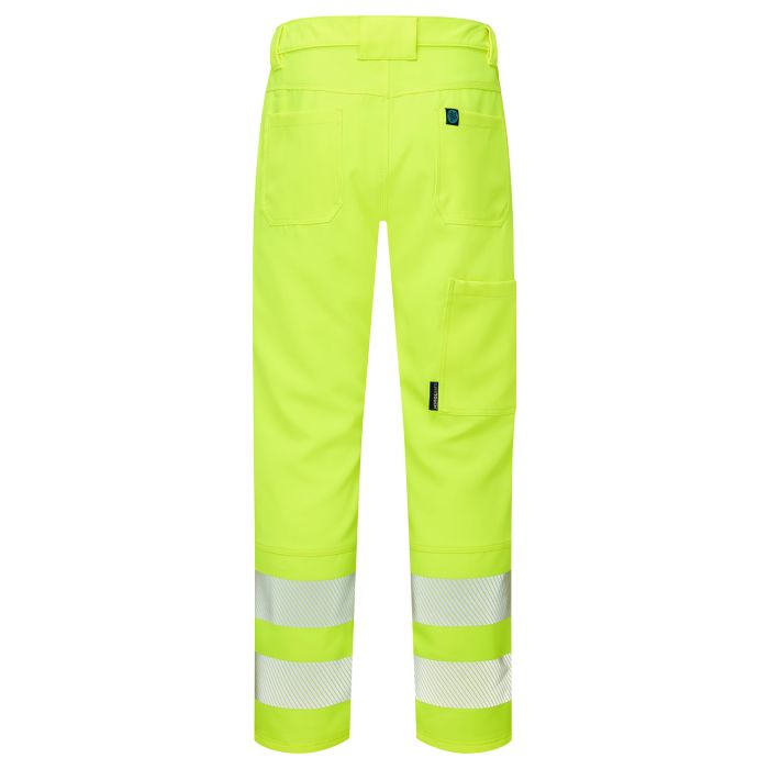 Essentials Hi Vis Eco Coolair 4-Way Stretch Yellow Trousers