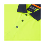 Essentials Hi-Vis Eco Coolair 2 Tone Yellow/Navy Polo Shirt