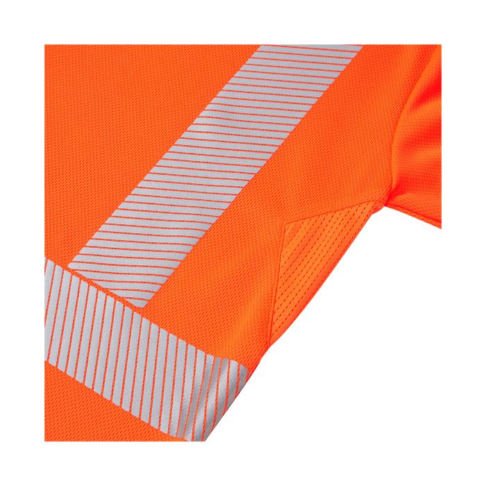 Essentials Hi-Vis Eco CoolMax Orange Long Sleeve Polo