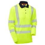 Essentials Hi-Vis Eco CoolMax Yellow Long Sleeve Polo