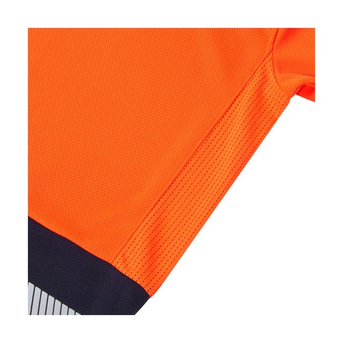 Essentials Hi Vis Eco CoolAir 2 Tone Orange/Navy T-Shirt