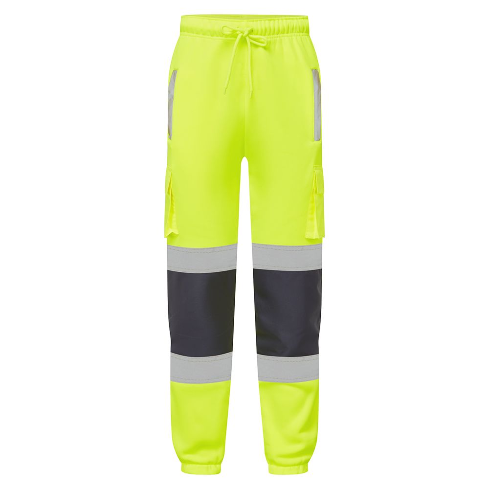Supertouch Hi Vis Yellow 2 Tone Jogging Bottoms