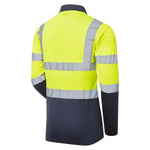 Supertouch Hi-Vis 2 Tone Yellow Long Sleeve Polo Shirt