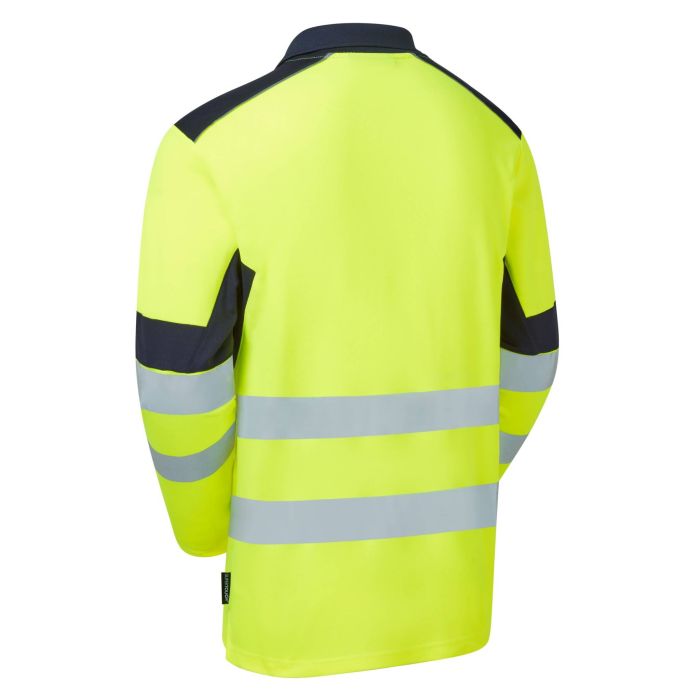 System Hi-Vis Eco Yellow CottonCool Long Sleeve Polo