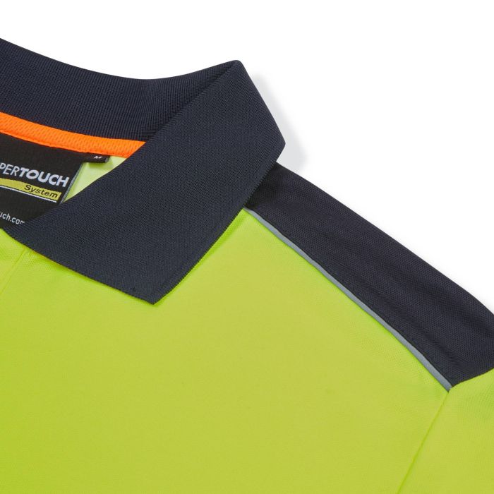 System Hi-Vis Eco Yellow CottonCool Short Sleeve Polo