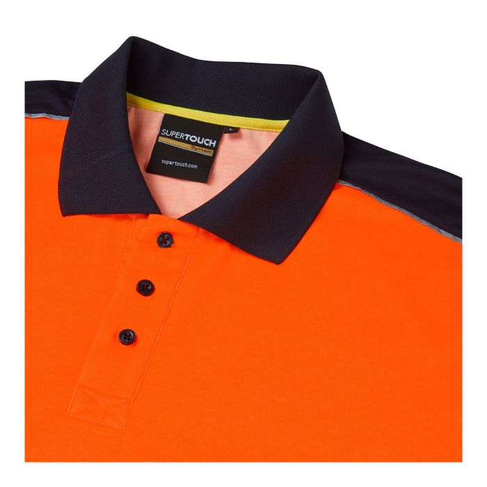 System Hi-Vis Eco Orange CottonCool Short Sleeve Polo
