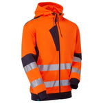 System Hi-Vis Eco Zip Thru Orange Hoodie