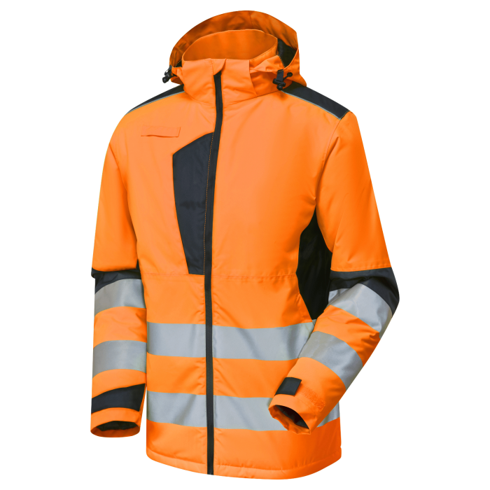 System Hi Vis Eco Thermal Waterproof Orange/Navy Jacket