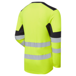 System Hi-Vis Eco Long Sleeve Cotton Cool Yellow T-Shirt