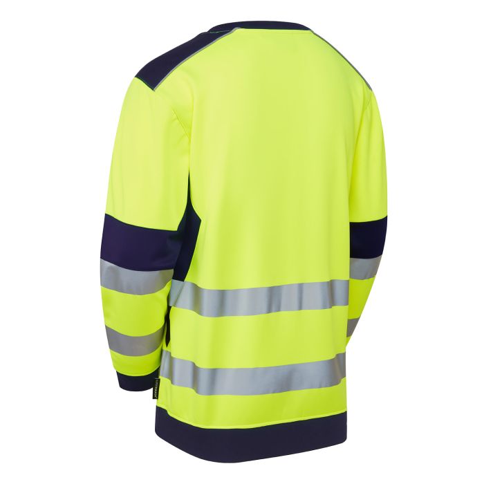System Hi-Vis ECO Crew Neck Yellow Sweatshirt
