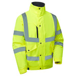 Hi Vis Eco Winter Padded Yellow Bomber Jacket