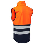 Essentials Hi Vis Eco Coolair 2 Tone Orange/Navy Softshell Gilet