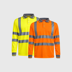 Step Ahead Hi Vis Visibility Long Sleeve Polo Shirts
