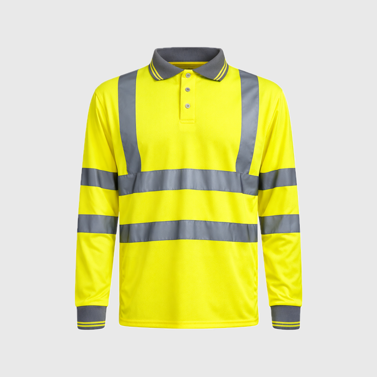 Step Ahead Hi Vis Visibility Long Sleeve Polo Shirts
