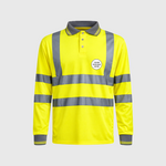 Custom Print Hi Vis Visibility Long Sleeve Polo Shirts