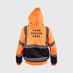 Custom Print Step Ahead Hi VisibilityTwo Tone Bomber Jacket