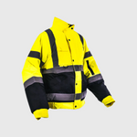 Step Ahead Hi Visibility Orange/Navy Two Tone Bomber Jacket