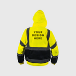 Custom Print Step Ahead Hi VisibilityTwo Tone Bomber Jacket