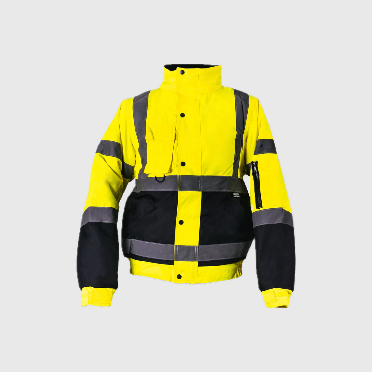 Step Ahead Hi Visibility Orange/Navy Two Tone Bomber Jacket