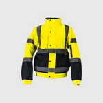 Step Ahead Hi Visibility Orange/Navy Two Tone Bomber Jacket