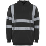 Supertouch Hi Vis Black Hooded Sweatshirt