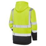 Supertouch Hi Vis Yellow 2 Tone Hooded Sweatshirt