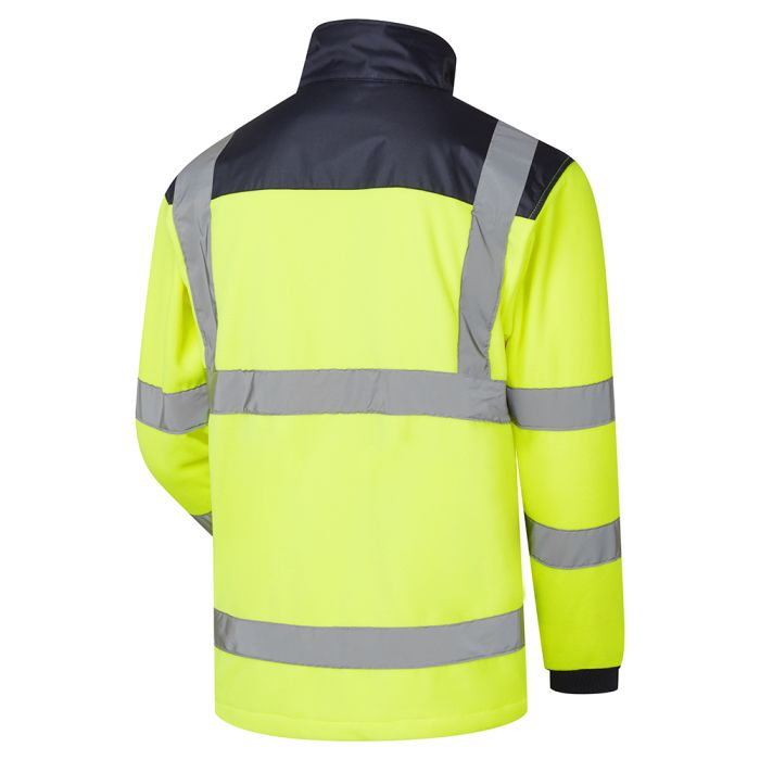 Supertouch Hi Vis Yellow Rain Patch Fleece Jacket