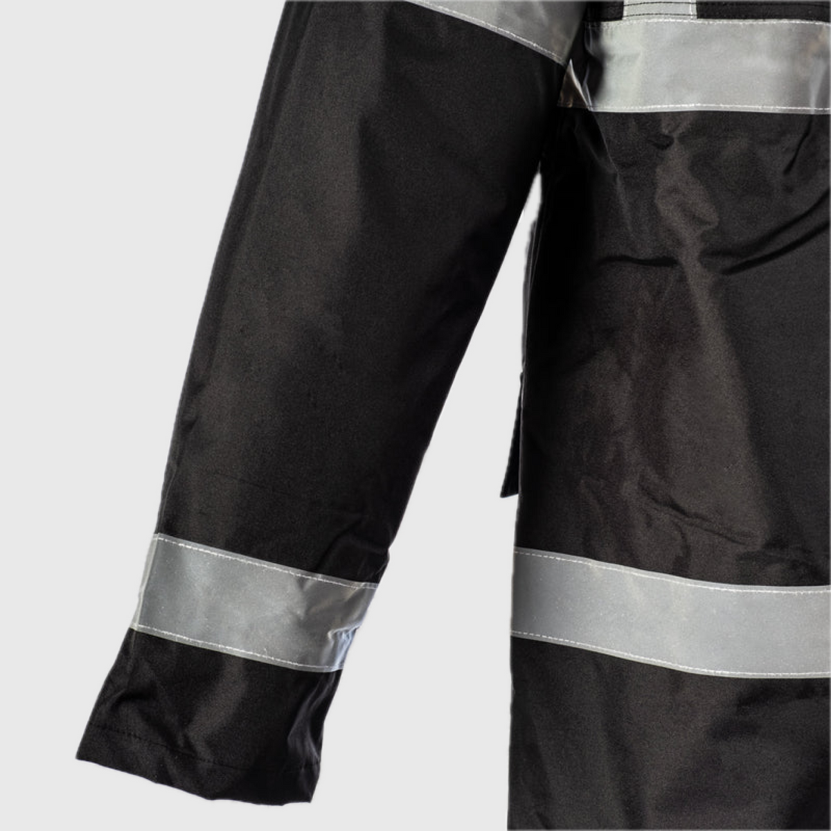 Custom Print Hi Visibility Black Parka Jacket