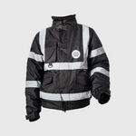 Custom Print Hi Visibility Black Bomber Jacket