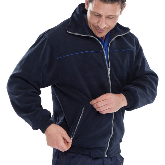 Click Endeavour Lined Heavyweight Fleece Jacket - Navy / Royal