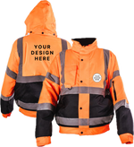 Custom Print Step Ahead Hi VisibilityTwo Tone Bomber Jacket