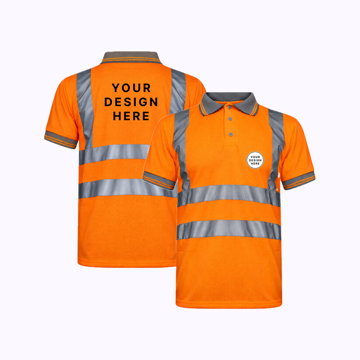 Custom Print Hi Vis Short Sleeve Polo Shirt