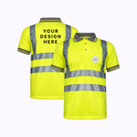Custom Print Hi Vis Short Sleeve Polo Shirt