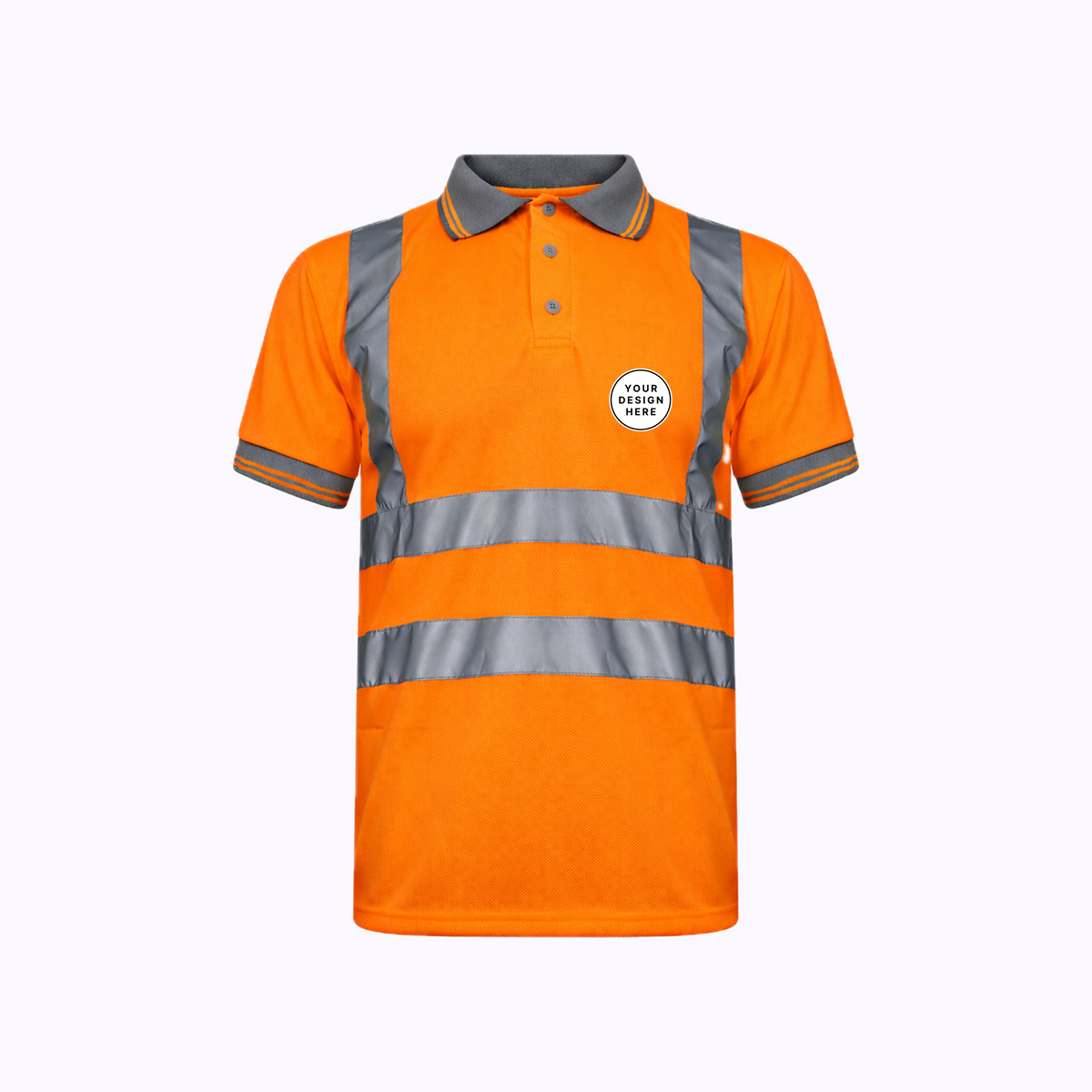 Custom Print Hi Vis Short Sleeve Polo Shirt