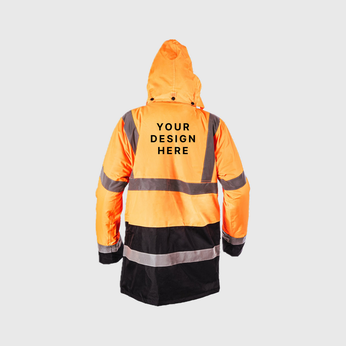 Custom Print Hi Visibility Two Tone Parka Jacket