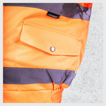 Custom Print Hi-Viz Bomber Jacket Class 3 Waterproof with Fleece Collar