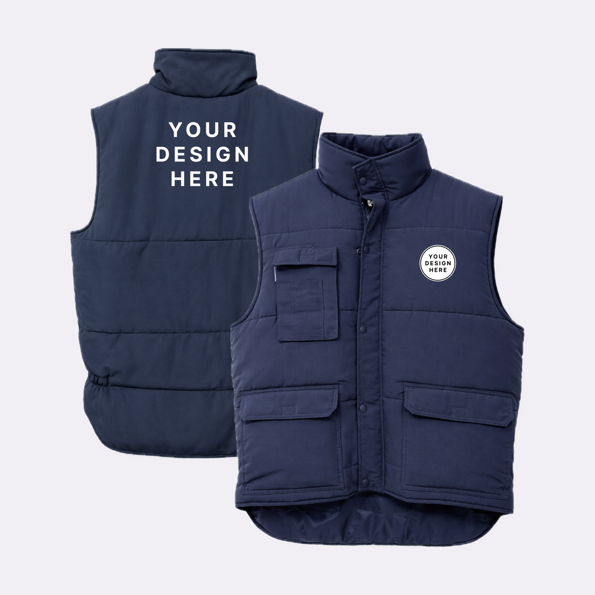 Custom Print Premium Multi Pockets Padded Bodywarmer Gillet Pioneer