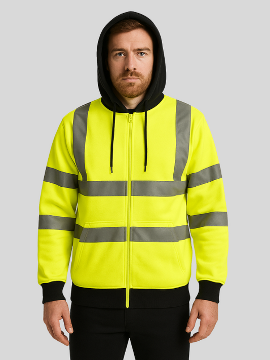 Hi-Viz Full Zip Hoodie Sweatshirts
