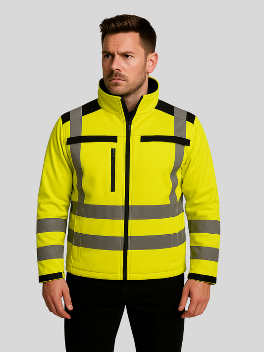 Premium High Visibility Soft Shell Jacket