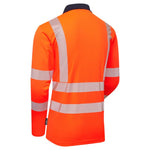 Essentials Hi-Vis Eco CoolMax Orange Long Sleeve Polo