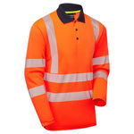 Essentials Hi-Vis Eco CoolMax Orange Long Sleeve Polo